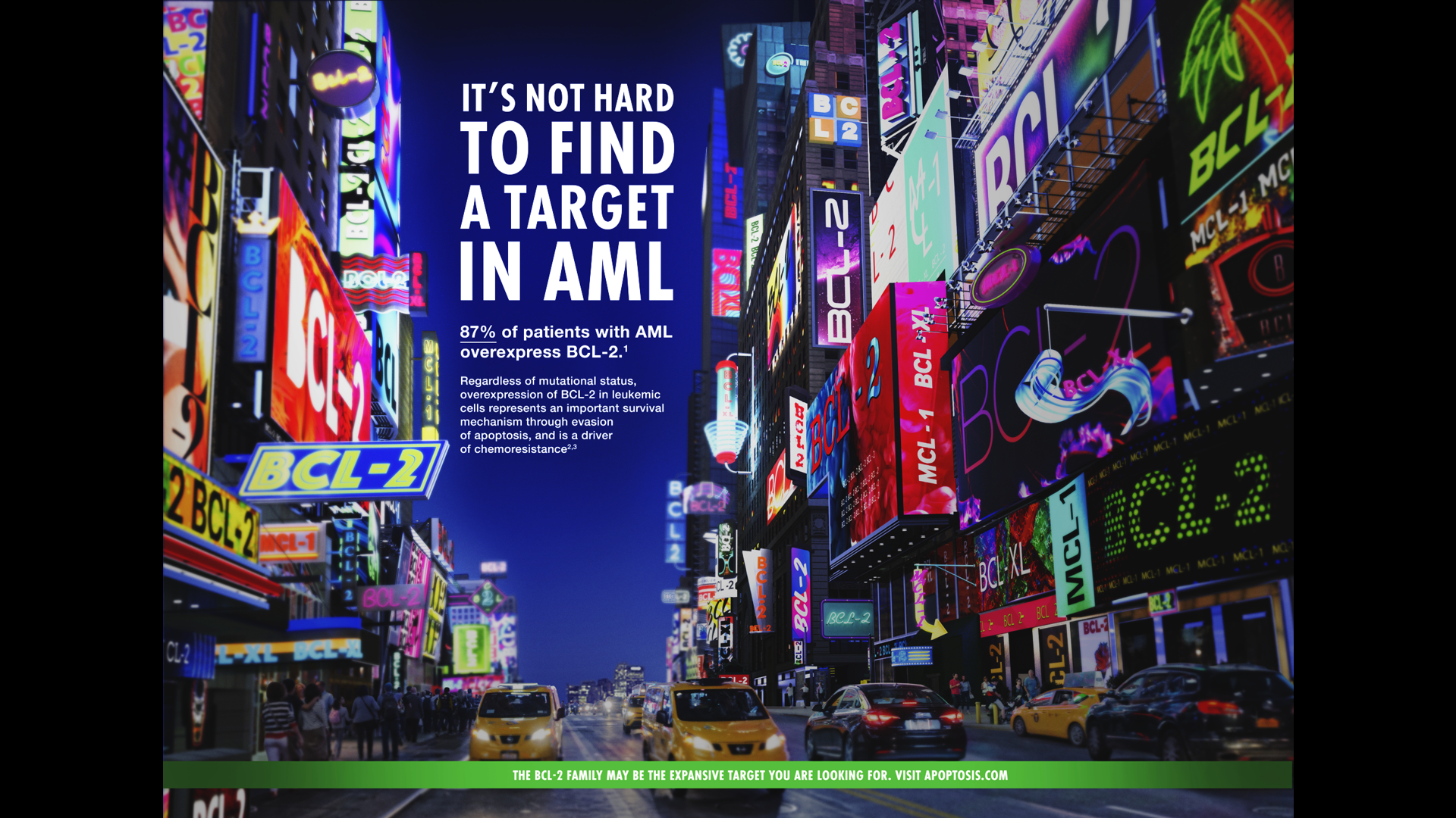 AML BCL-2 Times Square Campaign Art